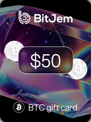 BitJem Crypto Gift Card Bitcoin 50 USD - BitJem Key - 0