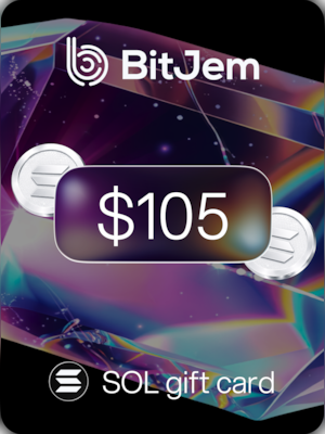 BitJem Crypto Gift Card SOL 105 USD - BitJem Key - 0