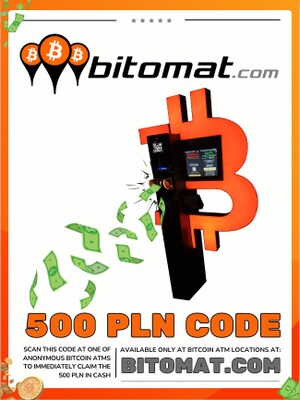 Bitomat Cash Withdrawal Voucher 500 PLN - Bitomat Key - POLAND - 0