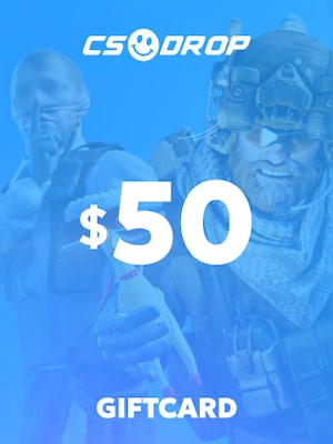 CSDROP Gift Card – CS2 / CS:GO Case Opening (Instant Code) 50 USD - CSDROP.com Key - GLOBAL - 0