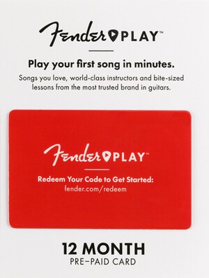 Fender Play Prepaid Card 12 Months  - FenderPlay Key  - UNITED STATES - 0