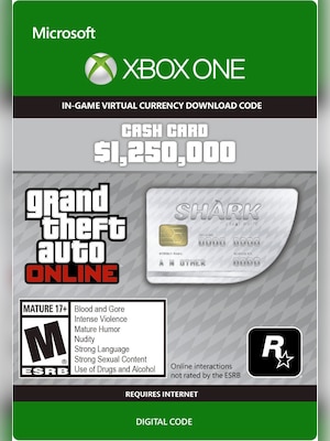 Grand Theft Auto Online: Great White Shark Cash Card 1250000 (Xbox One) - Xbox Live Key - GLOBAL - 0