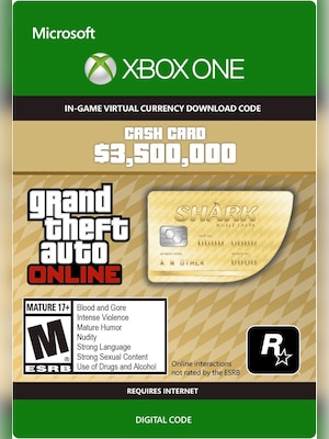 Grand Theft Auto Online: The Whale Shark Cash Card 3500000 (Xbox One) - Xbox Live Key - GLOBAL - 0