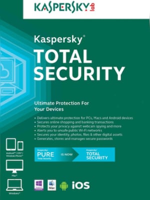 Kaspersky Total Security 2021 (PC, Android, Mac, iOS) (5 Devices, 1 Year)  - Kaspersky Key - GLOBAL - 0