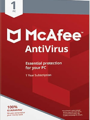 McAfee AntiVirus PC 1 Device 1 Year McAfee Key GLOBAL - 0