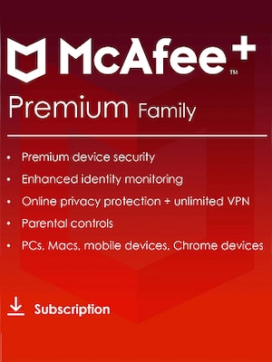 McAfee+ | Premium (PC, Android, IOS) (Family, 1 Year) - McAfee Key - GLOBAL - 0