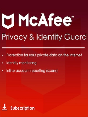 McAfee Privacy & Identity Guard (PC) (1 Device, 1 Year)  - McAfee Key - EUROPE - 0