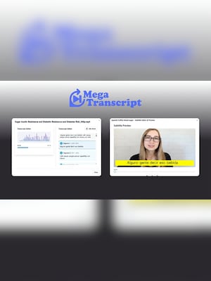 Megatranscript AI Transcription & Text-to-Speech 1100 Credits - Megatranscript Key - GLOBAL - 2