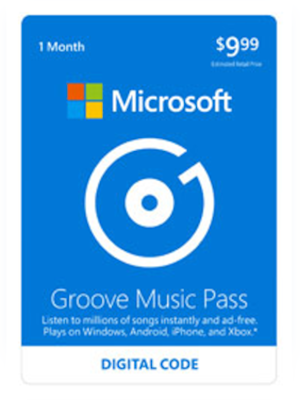 Microsoft Groove Music Pass 1 Month Subscription - 0