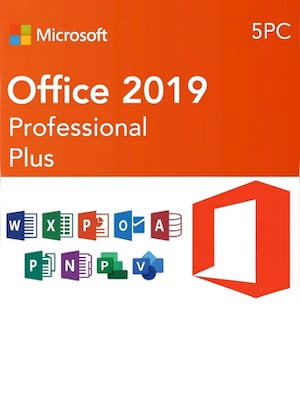 Microsoft Office Professional 2019 Plus (PC, 5 Devices) - Microsoft Key - GLOBAL - 0