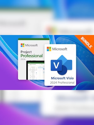 Microsoft Project 2024 Pro + Microsoft Visio Pack 2024 Pro Bundle (PC) - Microsoft Key - GLOBAL - 2