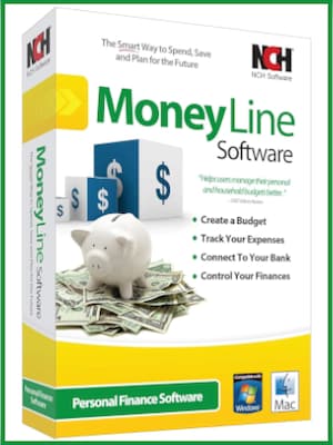 NCH: MoneyLine Personal Finance (PC) (1 Device, Lifetime)  - NCH Key - GLOBAL - 0