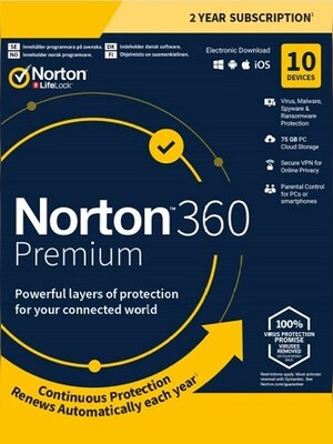 Norton 360 Premium (1 Device, 1 Year) - NortonLifeLock Key - LATAM - 0