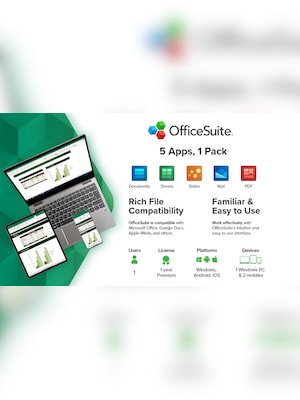 OfficeSuite | Personal (PC, Android, IOS) (1 User, 1 Year) - OfficeSuite Key - GLOBAL - 2