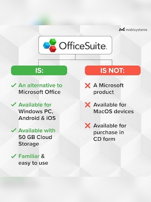 OfficeSuite | Personal (PC, Android, IOS) (1 User, 1 Year) - OfficeSuite Key - GLOBAL - 4