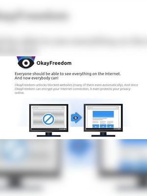 OkayFreedom Premium VPN + 40GB Traffic OkayFreedom 1 Device 1 Year Key GLOBAL - 2