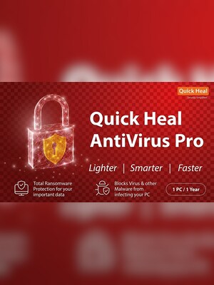 Quick Heal Antivirus Pro (PC)(1 Device 1 Year)  - Quick Heal Key - INDIA - 2