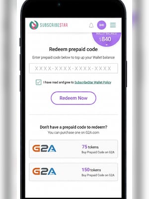 SubscribeStar Wallet 75 Tokens - SubscribeStar Key - GLOBAL - 4