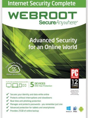 Webroot Internet Security Complete 5 Devices 2 Years - Key - GLOBAL - 0
