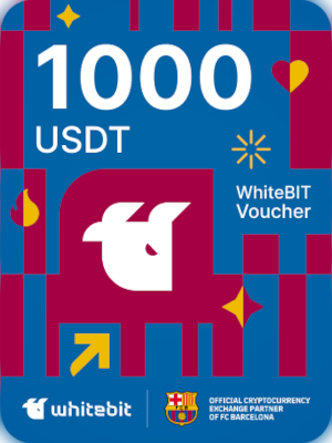 WhiteBIT Voucher | FC Barcelona Edition 1000 USDT - WhiteBIT Key - GLOBAL - 0