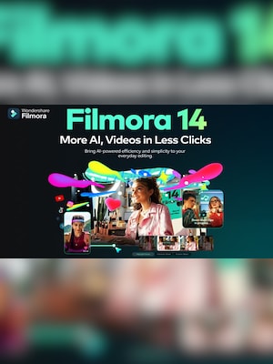 Wondershare Filmora 14 Video Editor (1 Device for each OS) (PC, Android, Mac, iOS) 5 Devices, 1 Year  - Wondershare Key - GLOBAL - 2