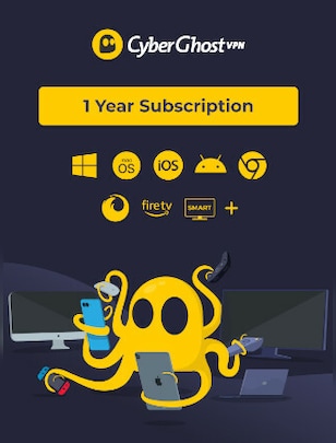 CyberGhost VPN (1 anno, 7 Dispositivi) - CyberGhost Chiave - GLOBALE
