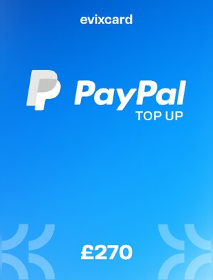 EvixCard PayPal Gift Card 270 GBP - By EvixCard Klucz - GLOBALNY