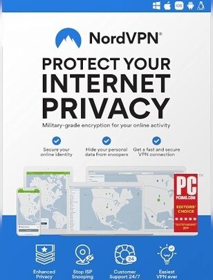 NordVPN Complete VPN Service (PC, Android, Mac, iOS) 10 Geräte, 2 Jahre - NordVPN Schlüssel - GLOBAL