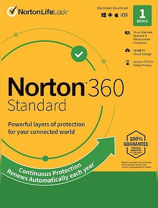 Norton 360 Standard (1 Device, 1 Year) - NortonLifeLock Key - UNITED KINGDOM