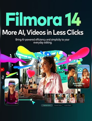Wondershare Filmora 14 Video Editor (1 Device for each OS) (PC) 1 dispozitiv, Pe viață  - Wondershare Cheie - GLOBAL