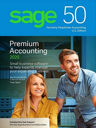 SAGE 50 2020 U.S. Edition (PC) - 5 User PREMIUM ,1 Year - Sage Key - UNITED STATES - 1