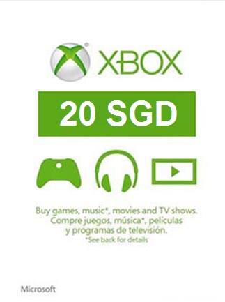 XBOX Live 20 SGD Card SINGAPORE Xbox Live SOUTH EASTERN ASIA - 1
