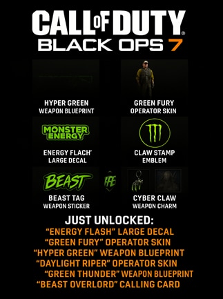 Call of Duty: Black Ops 7 Exclusive Monster Energy Full Set Pack