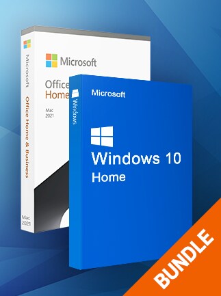 Microsoft Windows 10 Home & Microsoft Office Home & Business 2021 (Mac) bundle