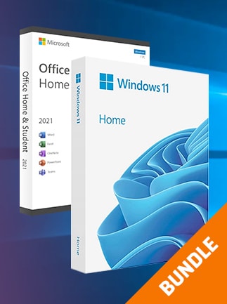 Microsoft Windows 11 Home & Microsoft Office Home & Student 2021 Bundle