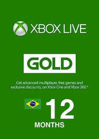 Xbox Live GOLD Subscription Card 12 Months - Key BRAZIL - 1