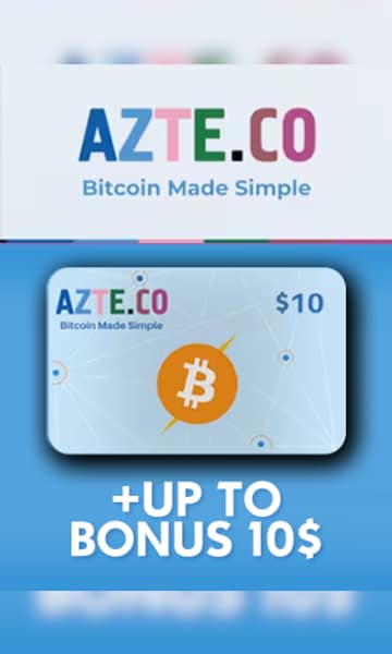 Azteco Bitcoin Lightning Voucher 10 USD Voucher + BONUS - 0