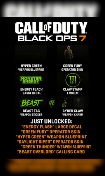 Buy Call of Duty: Black Ops 7 Exclusive Monster Energy Full Set Pack ...