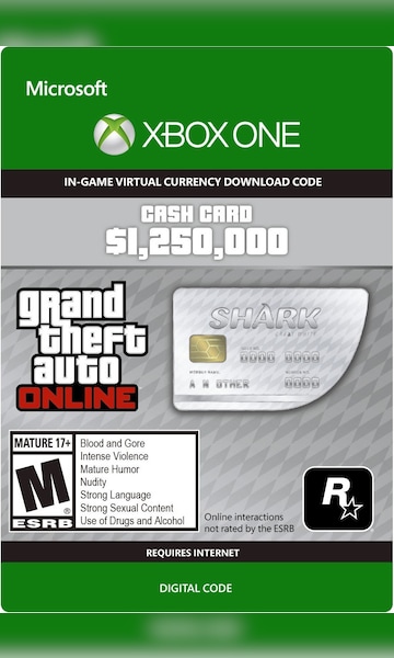 Grand Theft Auto Online: Great White Shark Cash Card 1 250 000 Xbox Live Key GLOBAL - 0