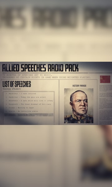 Hearts of Iron IV: Allied Speeches Music Pack (PC) - Steam Key - GLOBAL - 9