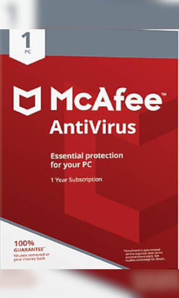 McAfee AntiVirus PC 1 Device 1 Year McAfee Key GLOBAL - 0