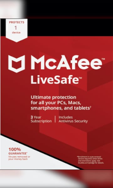 McAfee Livesafe 1 Device 3 Years - Key - GLOBAL - 0