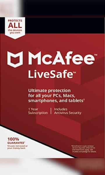 McAfee Livesafe Unlimited Device 1 Year Key GLOBAL - 0