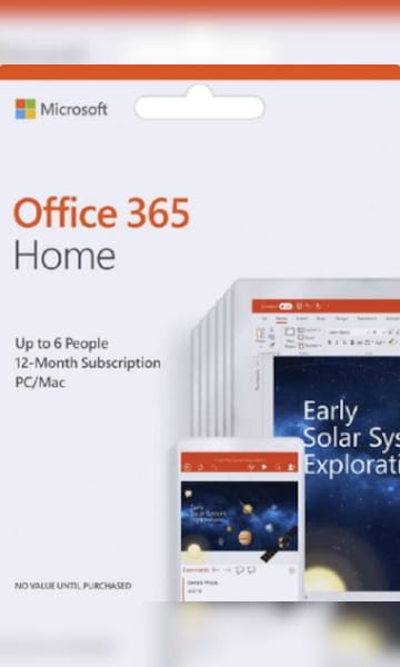 Microsoft Office 365 Home (PC/Mac) - (6 Devices, 1 Year) - Microsoft Key - EUROPE