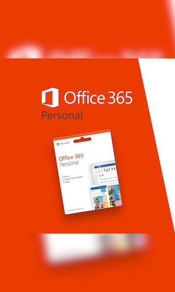 Microsoft Office 365 Personal (PC/Mac) - (1 Device, 1 Year) - Microsoft Key - GLOBAL - 6