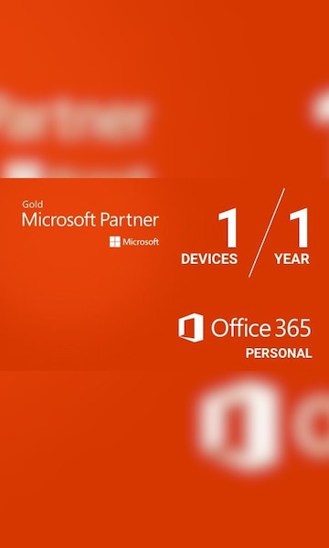 Microsoft Office 365 Personal (PC, Mac) - 1 Device 1 Year - Microsoft Key - EUROPE - 1