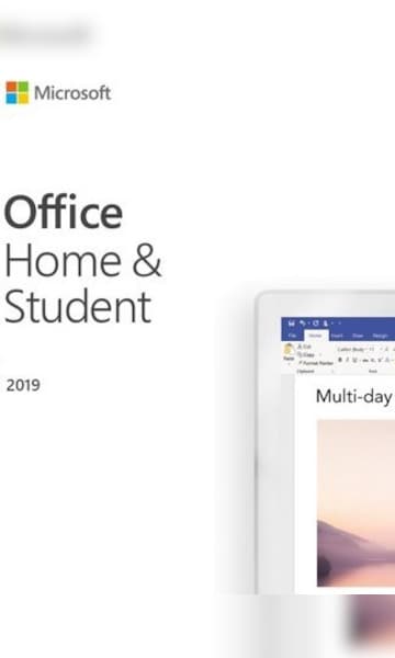 Microsoft Office Home & Student 2019 (PC, Mac) (1 Device, Lifetime) - Microsoft Key - GLOBAL - 0