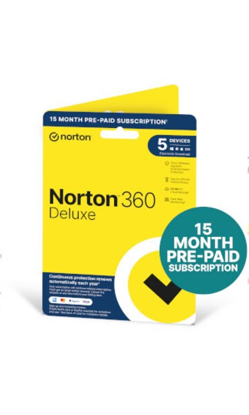¡Comprar Norton 360 Deluxe (5 Dispositivos, 15 meses) - NortonLifeLock ...