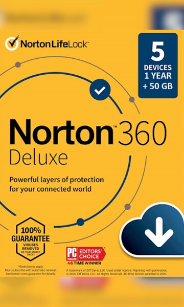 Norton 360 Deluxe + 50 GB Cloud Storage - (5 Geräte, 15 Monate ...