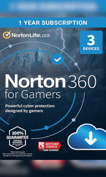 Norton 360 for Gamers (PC, Android, Mac, iOS) 3 Devices, 1 Year - NortonLifeLock Key - EUROPE - 0